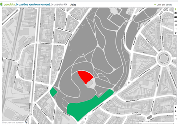 geodatakaart brussel leefmilieu dudenpark