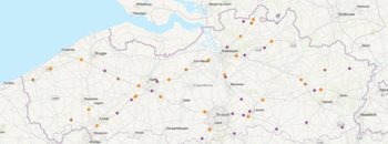 Laadpaalkaartje Vlaanderen