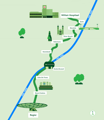 Het tracé van de toekomstige Tram 10 naar Neder-Over-Heembeek_(c)_MIVB