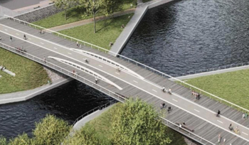 Het ontwerp voor de nieuwe Marchantbrug in Anderlecht