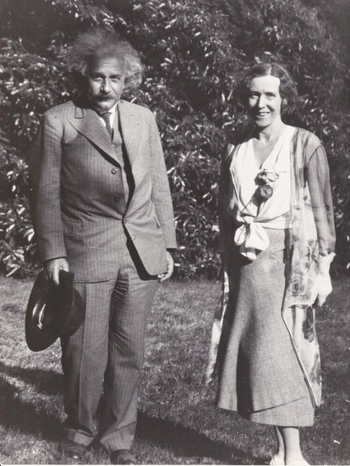 Koningin Elisabeth en Albert Einstein 