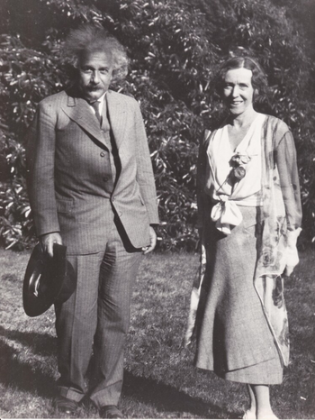 Koningin Elisabeth en Albert Einstein