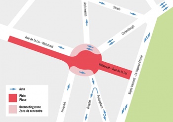 kaart heraangelegd schumanplein