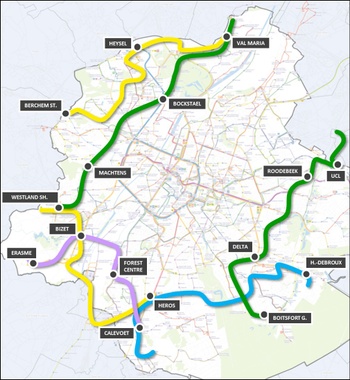 Rocades buslijnen MIVB