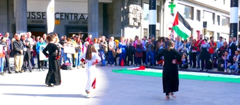 cecile harnie protest brussel charleroi palestine