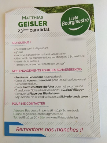 Matthias Geisler verkiezingsflyer