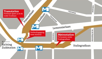 Metro- en treinstation Toots Thielemans
