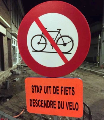 Stap uit de fiets