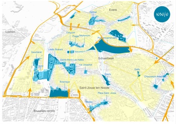 plan lokale kernen / centralities Schaarbeek