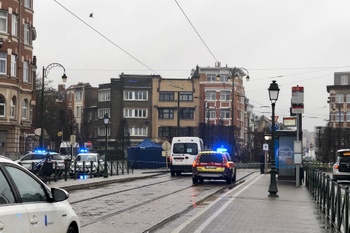 De politie was massaal aanwezig op het Werrieplein.