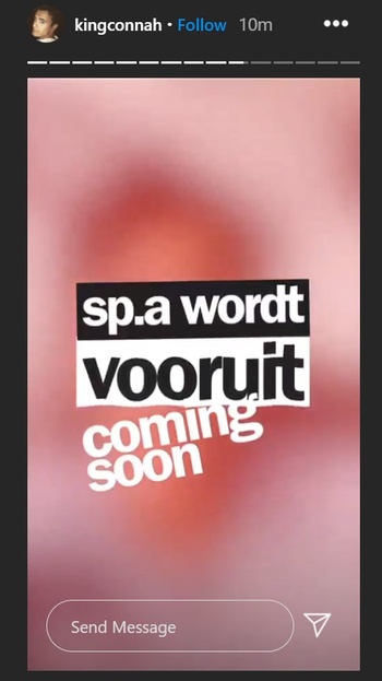 SP.A wordt VOORUIT_instagram story van Conner Rousseau
