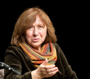 De Wit-Russische onderzoeksjournaliste en dissidente Svetlana Alexievich.