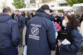 20210506 Molenbeek Markt Vaccinaties