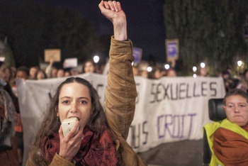 Betoging seksueel geweld in Elsene