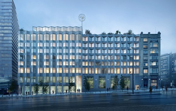 Een simulatiebeeld van de uitbreiding van het DoubleTree-hotel aan het Rogierplein