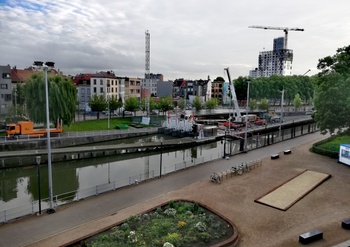 9 juni 2022: renovatiewerken aan de sluis van Molenbeek