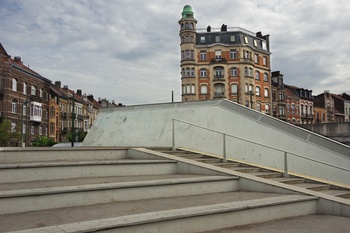 Het Verboekhovenplein in Schaarbeek (beter gekend als 'De Berenkuil') op 13 september 2022