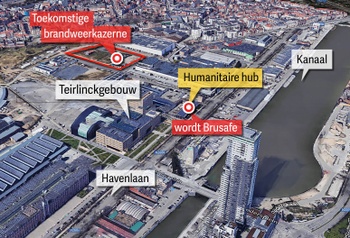 De site van Thurn & Taxis met humanitaire hub waar Brusafe komt en nieuwe brandweerkazerne