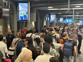 Zomerdrukte Brussel-Zuid