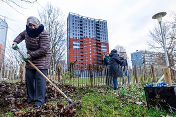 December 2021: een project met sociale moestuinen voor bewoners in de wijk Peterbos in Anderlecht