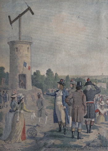 Chappe semafoor telegraaf in een Parijs park Big City