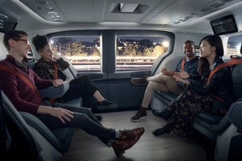 Zomer 2023: The Cruise Origine, een zelfrijdende taxi, een samenwerking tussen Honda, General Motors en de firma Cruise