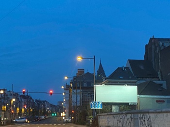 Leeg reclamebord, op de grens tussen Elsene en Etterbeek