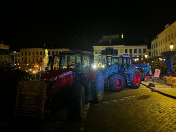 2024-26-03-eerste boeren gearriveerd Boerenprotest