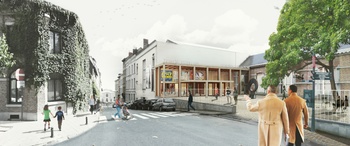 Het Museum van Elsene krijgt een volledige make-over, en krijgt onder meer een nieuw onthaalgebouw (simulatiebeeld).