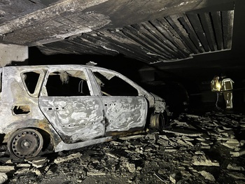 251225 Brand in leegstaande parking in Sint-Jans-Molenbeek