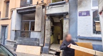 Schade aan een pand in de Bosniëstraat