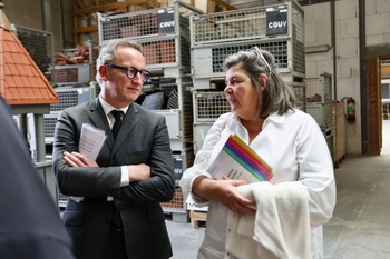 Dilliès en Laurence Rayane, directrice van Bruxelles Formation. 