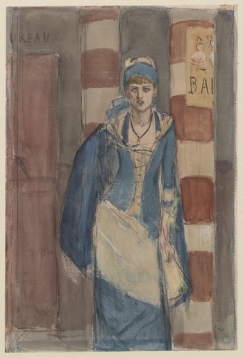 De aquarel 'La Buveuse d’absinthe' werd in 1968 aangekocht door de de Koninklijke Bibliotheek van België.