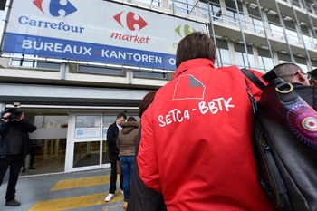 Bijzondere ondernemingsraad bij Carrefour op 25 januari 2018 herstructurering ontslagen hoofdzetel Evere