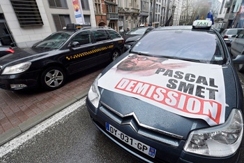 27 maart 2018 Manifestatie betoging taxichauffeurs tegen Uber