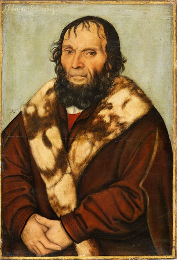 Lucas Cranach, Postuum portret van dr. J. Sheyring, 1529
