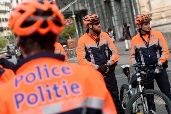 Fietsbrigade van de lokale Brusselse politie