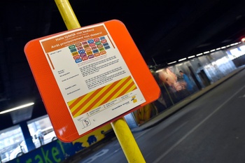 De Lijn halte Noordstation Brussel-Noord halte tijdelijk niet bediend halte geschrapt