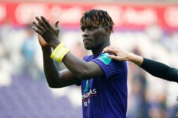 Kara Serigne Modou Mbodji, verdediger van RSC Anderlecht tijdens de wedstrijd van 20 mei 2018 tegen KRC Genk