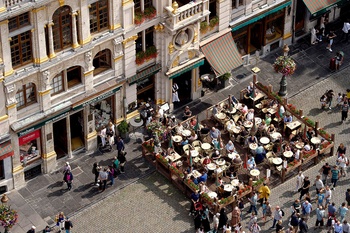 Terras op de Brusselse Grote Markt