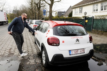 Wagen van het autodeelsysteem Cambio in Brussel