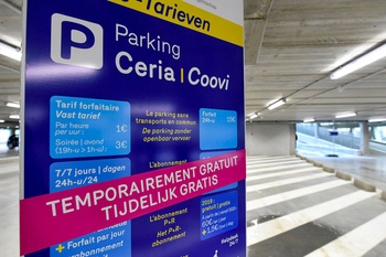 Inhuldiging van de nieuwe Park  & Ride Coovi door het Gewestelijk Parkeeragentschap parking.brussels en Brussel Mobiliteit