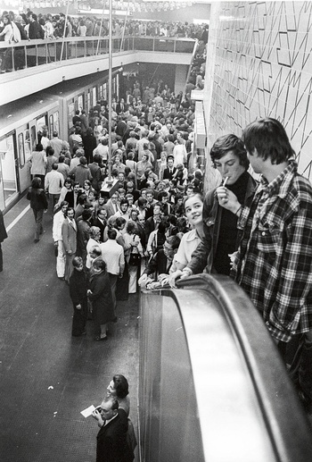 Inhuldiging Brusselse metro op 20 oktober 1976