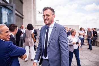 Pascal Smet (One.Brussels) bij de eedaflegging van de Brusselse parlementsleden op 11 juni 2019