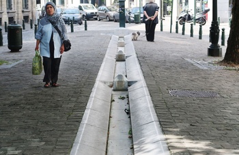 Hittegolf in Brussel Oude Graanmarkt