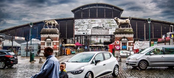 Markt in Anderlecht aan de slachthuizen van Abattoir