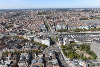 De Brusselse kanaalzone, met Leopold II-laan, Saincteletteplein en Kanal