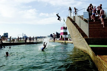 Islands brygge, havenzwembad in Kopenhagen 