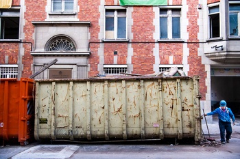 Co-Archi: Gevel van het project in de Léopold Couroublestraat