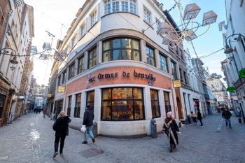 Restaurant "Aux armes de Bruxelles" in de Beenhouwersstraat